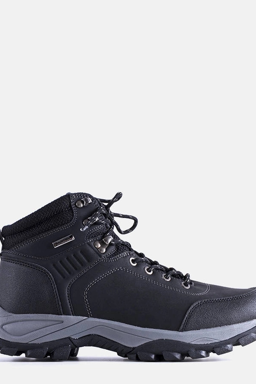 Czarne ocieplane trapery męskie Tervo