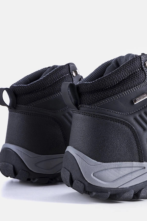 Czarne ocieplane trapery męskie Tervo