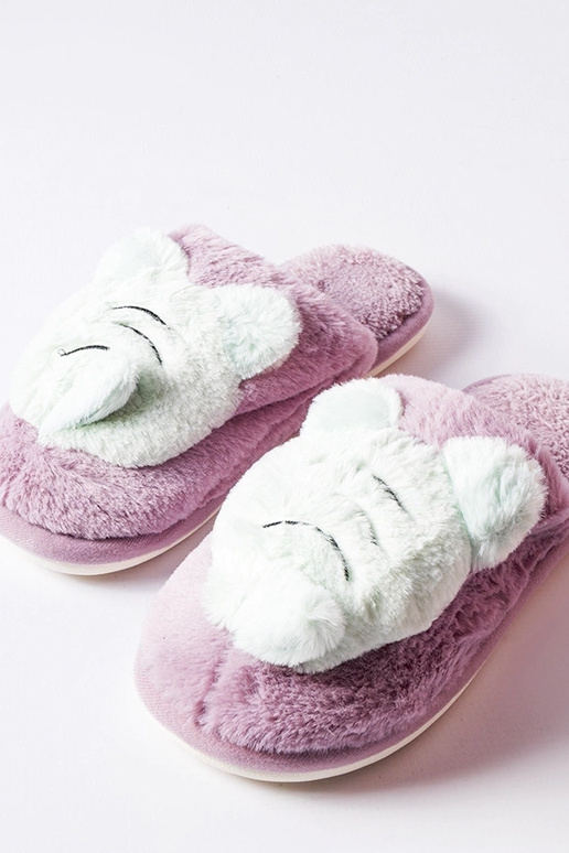 Black slippers with fur insulated Valle