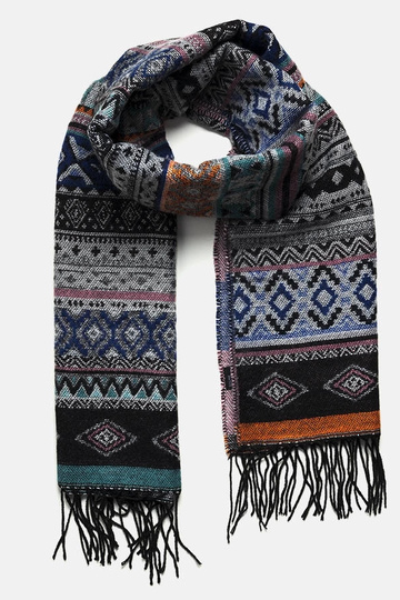 Grey cotton scarf Haddad 2