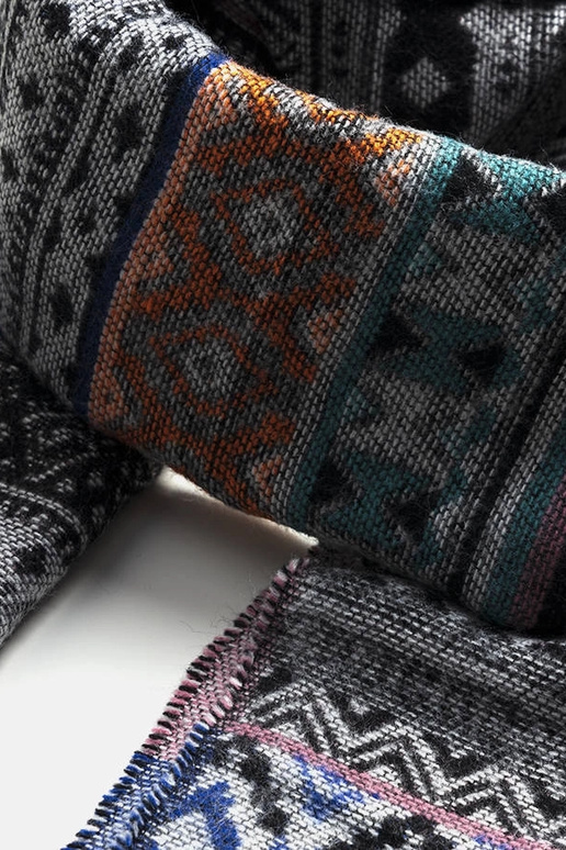 Grey cotton scarf Haddad