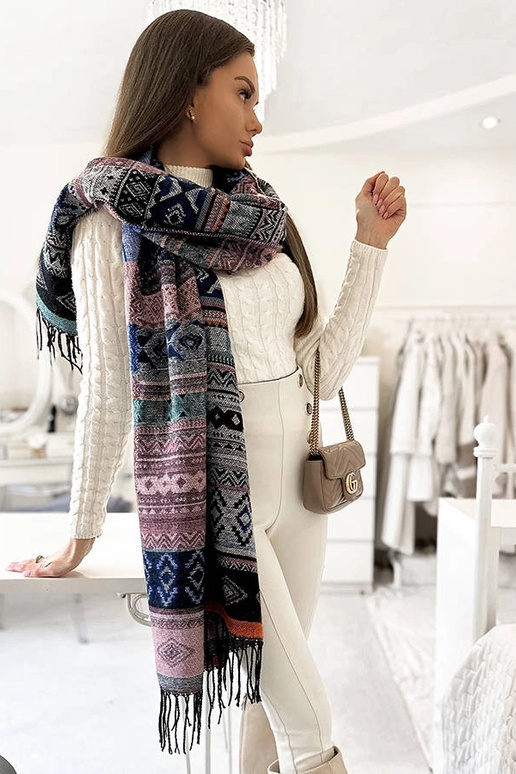 Grey cotton scarf Haddad