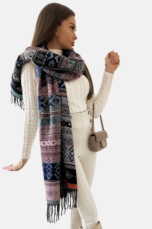 Grey cotton scarf Haddad