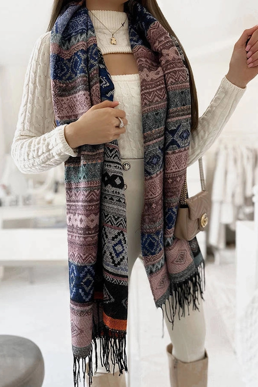 Grey cotton scarf Haddad