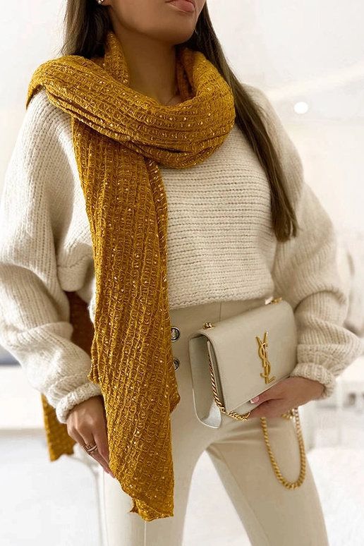 Grey cotton scarf Haddad