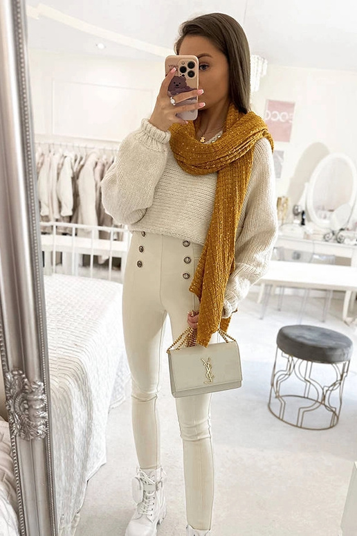 Grey cotton scarf Haddad