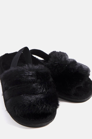 Czarne kapcie na gumkę Leilany 2