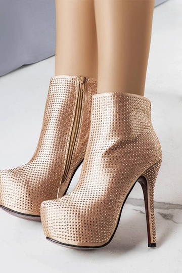 Beige high heel pumps Unos 2