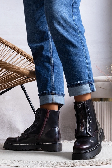 Bordowe traperki ocieplane...