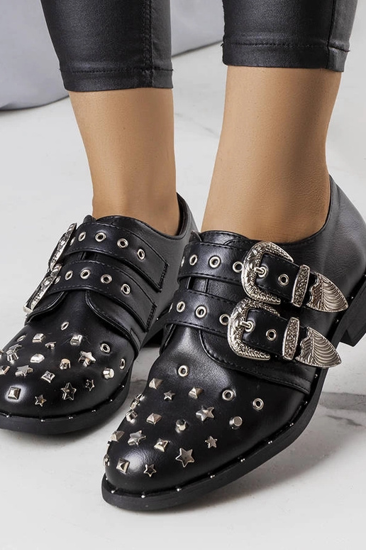 Czarne półbuty Boisi