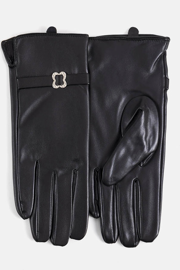 Black gloves with fur Dostie