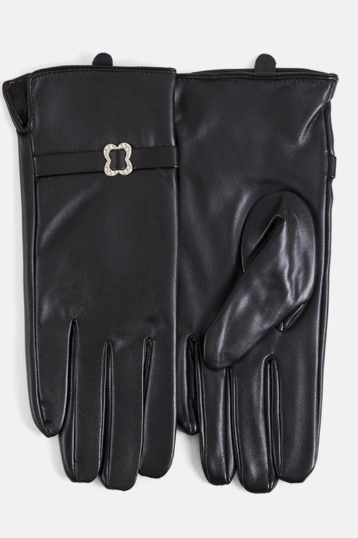 Black gloves with fur Dostie