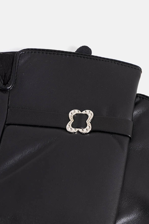 Black gloves with fur Dostie