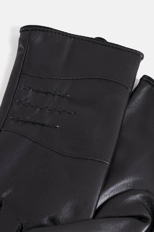 Black gloves with fur Dostie