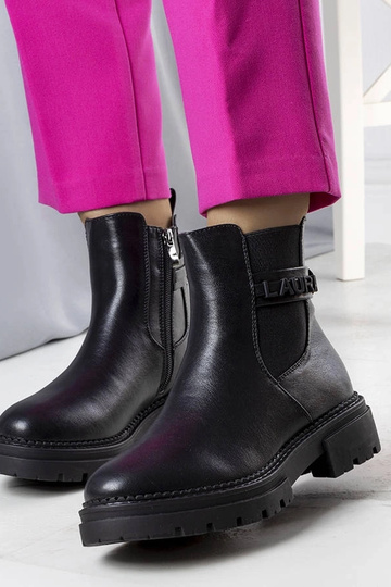 Black wedge heeled boots...