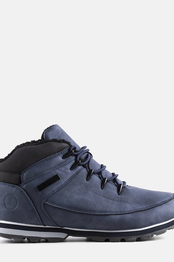 Granatowe ocieplane trapery...