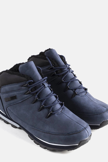 Granatowe ocieplane trapery... 2