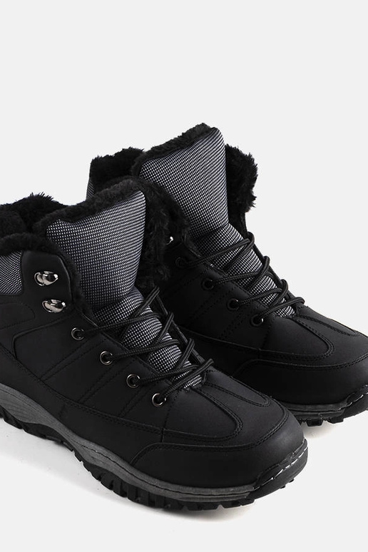 Czarne ocieplane trapery Violette