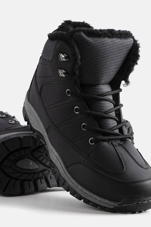 Czarne ocieplane trapery Violette