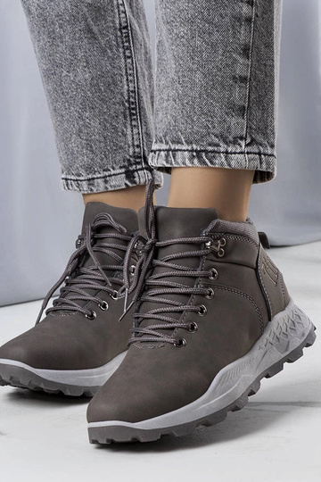 Beige insulated boots with...