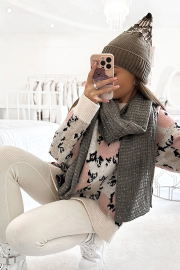 Women's maroon beanie with... 2