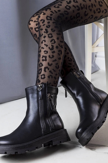 Black patent leather...