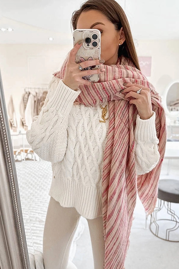 Women's navy grey scarf Carole 2