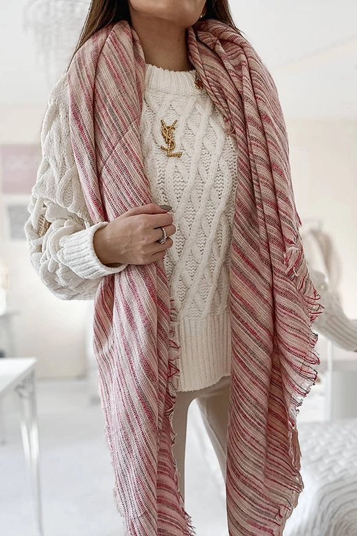 Women's navy grey scarf Carole