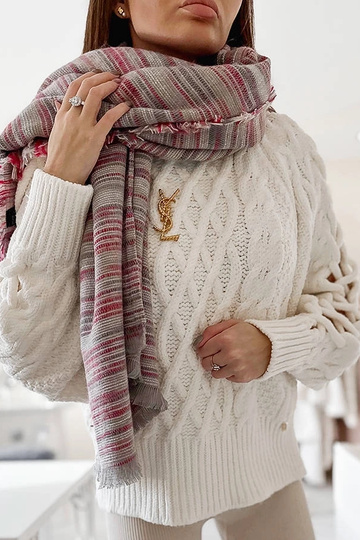 Women's navy grey scarf Carole 2