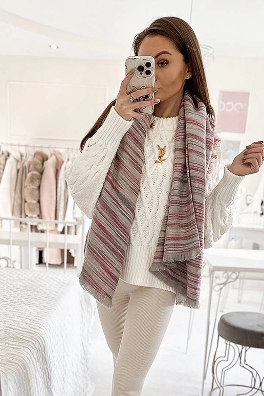 Women's navy grey scarf Carole