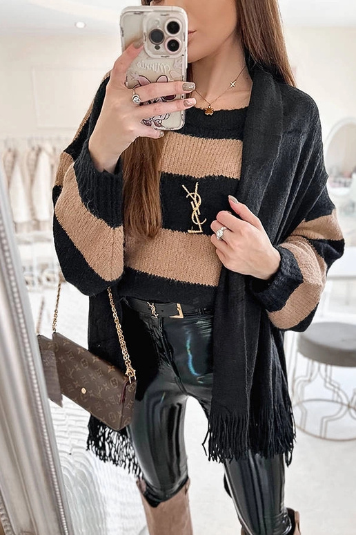 Grey cotton scarf Haddad