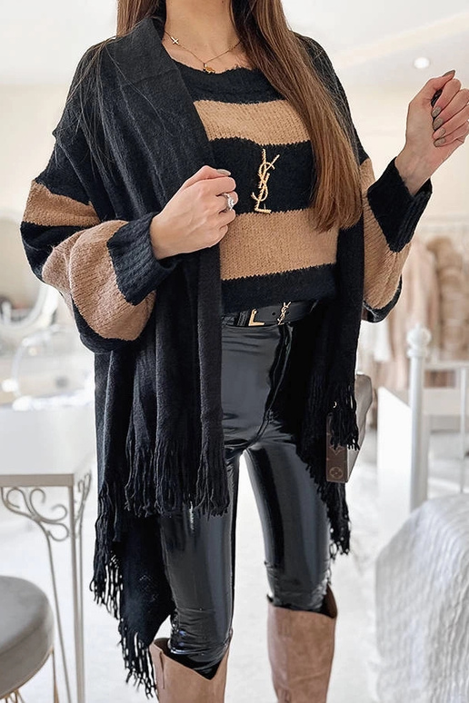 Grey cotton scarf Haddad