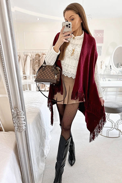 Grey cotton scarf Haddad