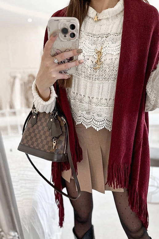 Grey cotton scarf Haddad