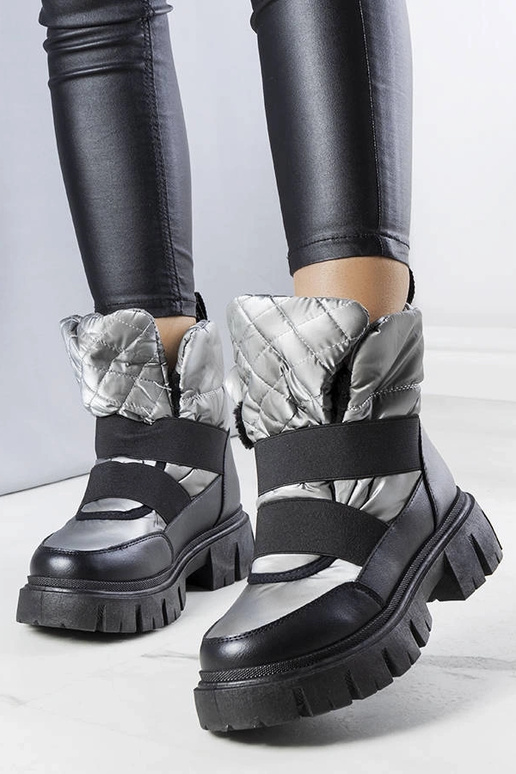 Szare ocieplane wsuwane śniegowce...