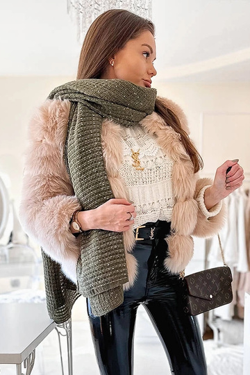 Grey cotton scarf Haddad 2