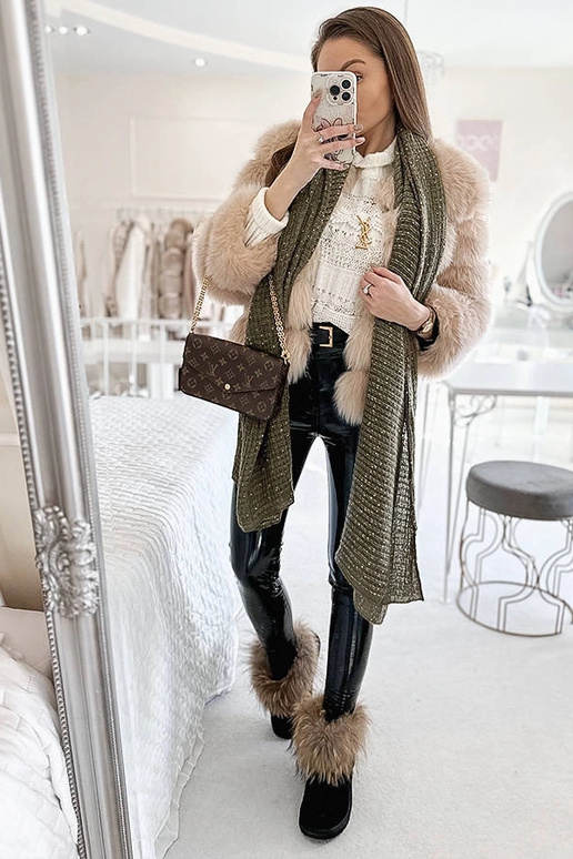 Grey cotton scarf Haddad