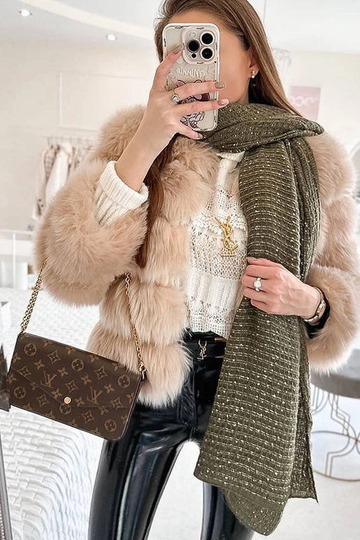 Zielony szal w kropki Khalil