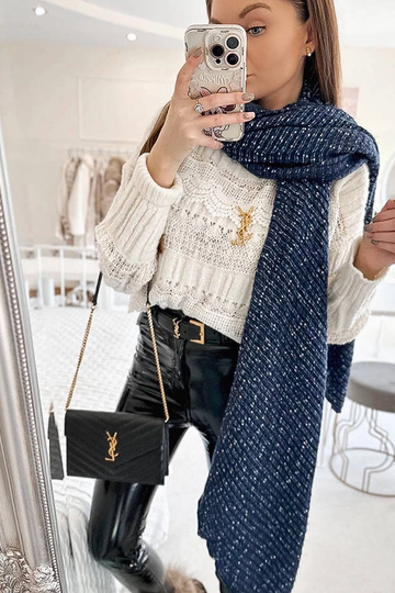 Grey cotton scarf Haddad