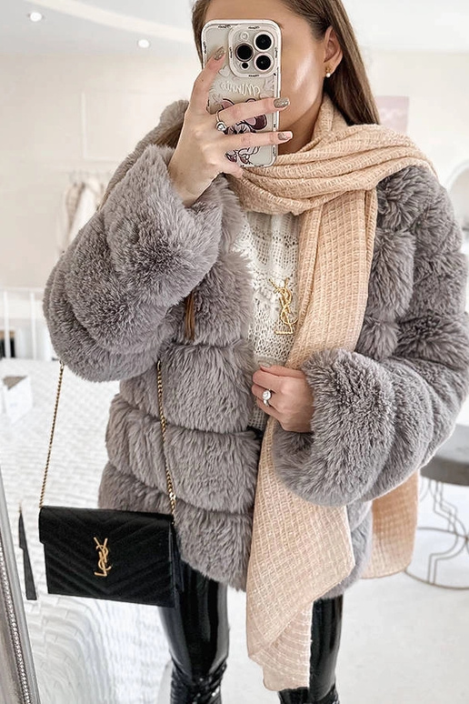 Grey cotton scarf Haddad