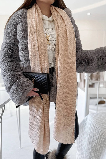 Grey cotton scarf Haddad 2