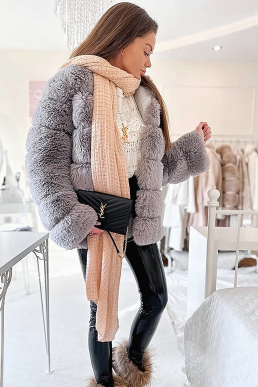 Grey cotton scarf Haddad