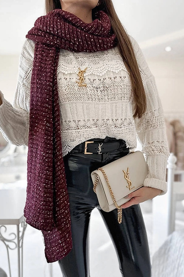 Grey cotton scarf Haddad