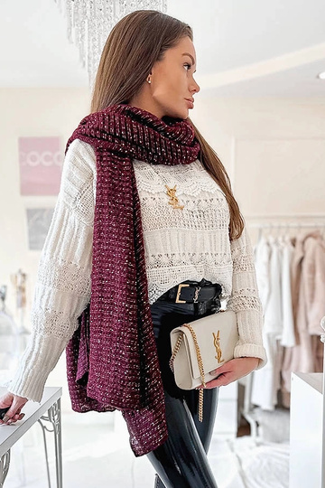 Grey cotton scarf Haddad 2