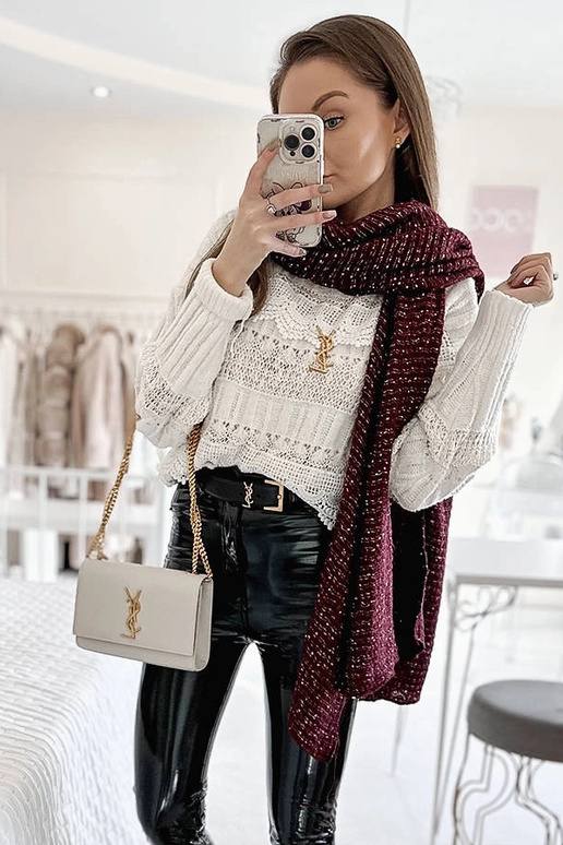 Grey cotton scarf Haddad