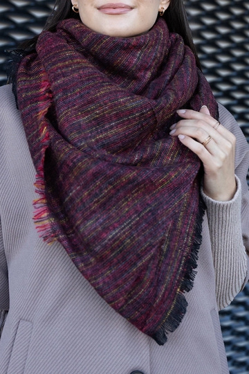 Women's navy grey scarf Carole