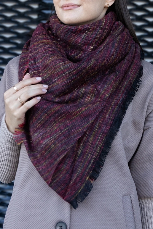 Women's navy grey scarf Carole