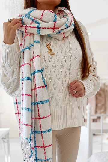 Grey cotton scarf Haddad 2