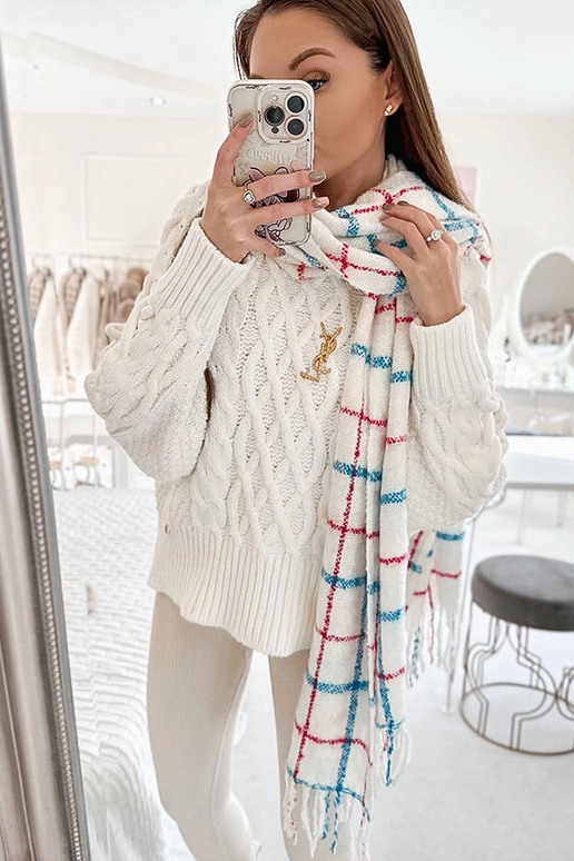 Grey cotton scarf Haddad