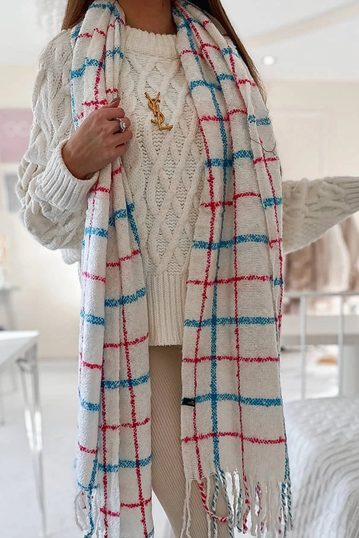 Grey cotton scarf Haddad